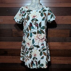 No Brand Tag Floral Short Sleeve Dress With Pockets